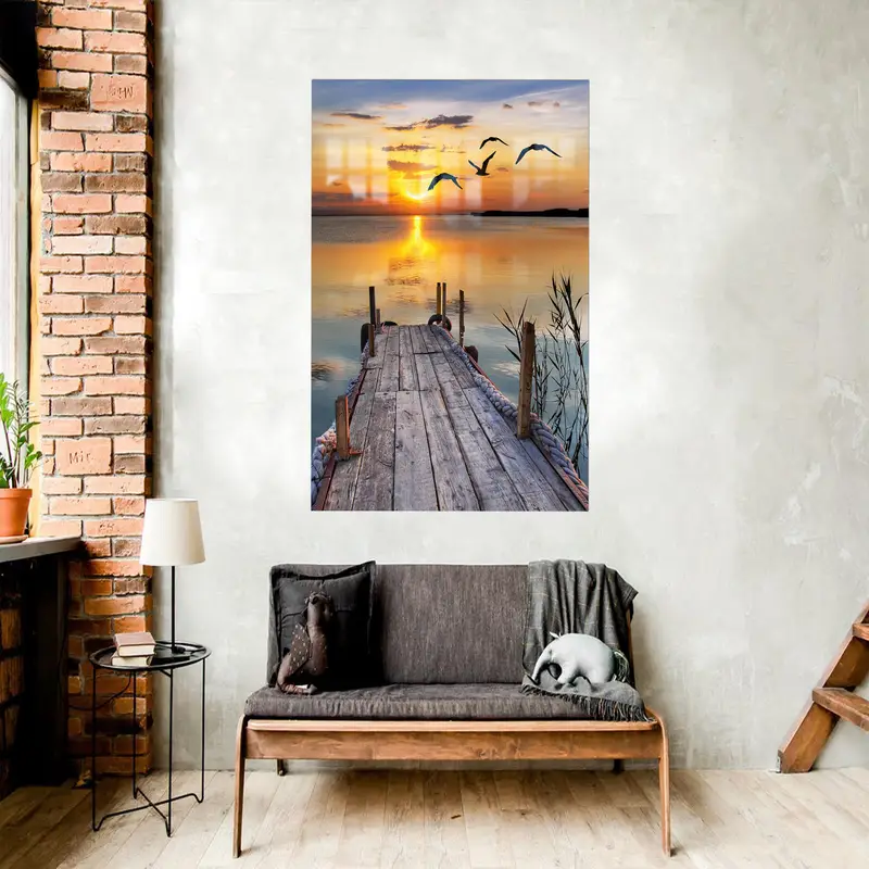 エレガントなプリントガラス: 一口飲むごとに海の景色を捉えます