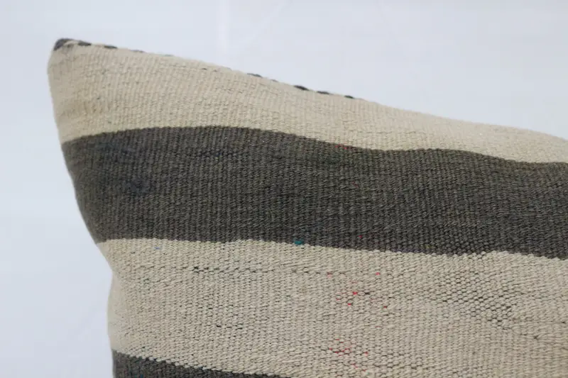 Aesthetic Pillow, 32x32 Beige Pillow Sham, Turkish Kilim Pillow, Pillow for Couch, Cushion Case, Boho Pillow, Rustic Cushion Cover - 2