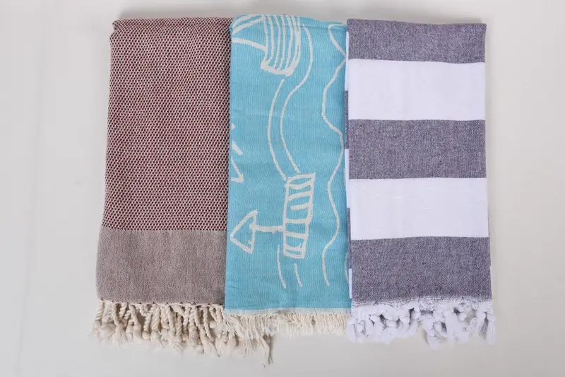 70x40 Cotton Set of 8 Towel, Thin towel, Bachelorette Beach Towel, Large Turkish Towel, Housewarming Gift, Organic Cotton Towel, Wedding Shower Gift - 7