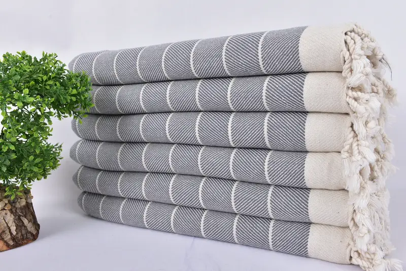 70x40コットンヘリンボーンタオル、家の装飾タオル、コットンタオル、トルコのタオルのバルク注文、結婚式の贈り物、パーソナライズされたトルコのタオル、彼への贈り物 - 3