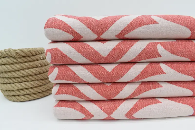 Wedding Gift, Peshtemal, Home Decor Gifts, Thin towel, Best lightweight Turkish towel for travel USA, 68x36 Cotton Tulip Patterned Towel - 3