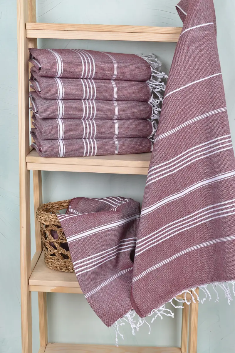 Monogram Turkish Towel, Handmade Gift, Fringed Turkish peshtemal beach towel USA, 70x40 Cotton Striped Towel, Wedding Gift Ideas, Gift For Him - 3