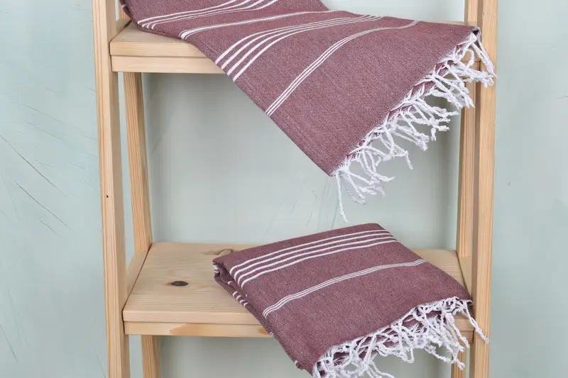 Monogram Turkish Towel, Handmade Gift, Fringed Turkish peshtemal beach towel USA, 70x40 Cotton Striped Towel, Wedding Gift Ideas, Gift For Him - 5