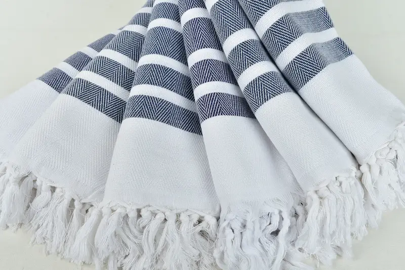 Travel towel, Handwoven organic Turkish towel for spa, Lightweight Turkish towel, Turkish Towel USA, Maid Of Honor Gift, 68x36 Cotton Chevron Towel - 4