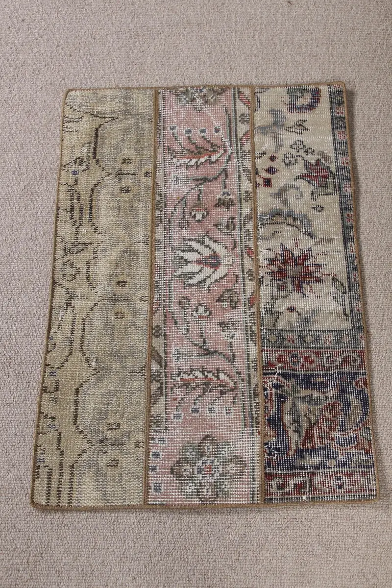 Alfombra Ombré rosa, 1,8x2,6 pies con acento verde