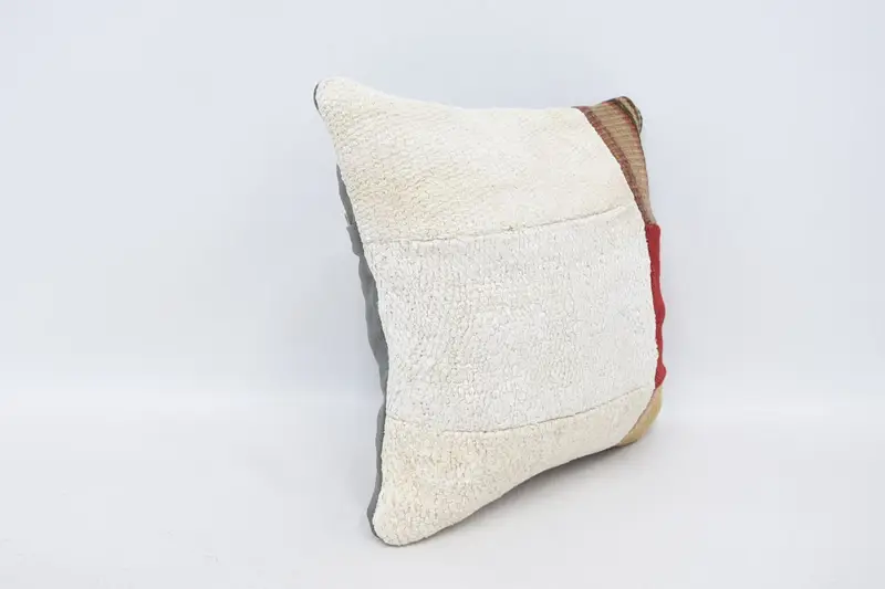 Interior Designer Pillow, Kilim Cushion Sham, Floor Pillow, Pillow Cover, 14x14 White Cushion, Floor Cushion Cover, Gift Pillow - 3
