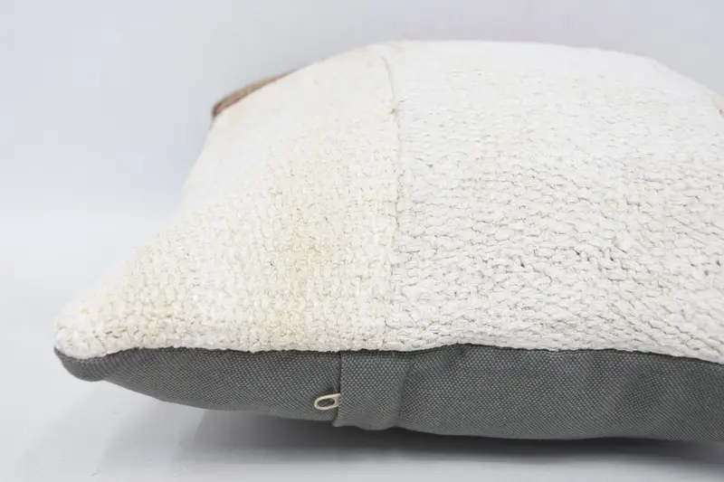 Interior Designer Pillow, Kilim Cushion Sham, Floor Pillow, Pillow Cover, 14x14 White Cushion, Floor Cushion Cover, Gift Pillow - 5