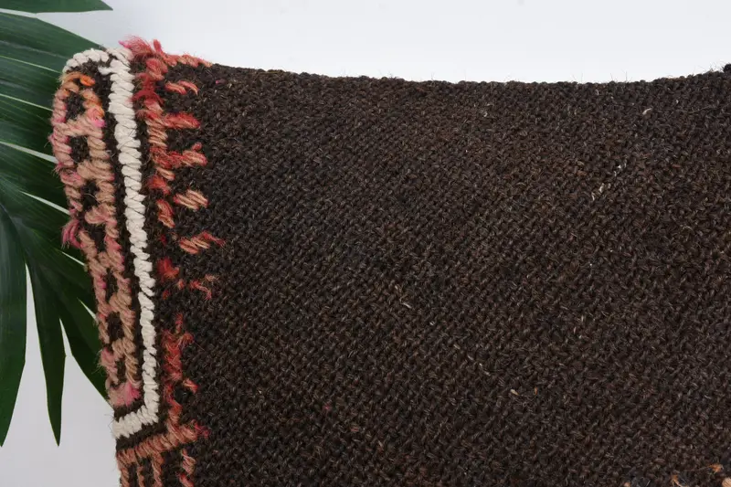 Antique Pillows, 12x12 Brown Pillow, Pillow for Couch, Cushion, Car Pillow Cover, Lounge Throw Cushion, Vintage Kilim Pillow - 2