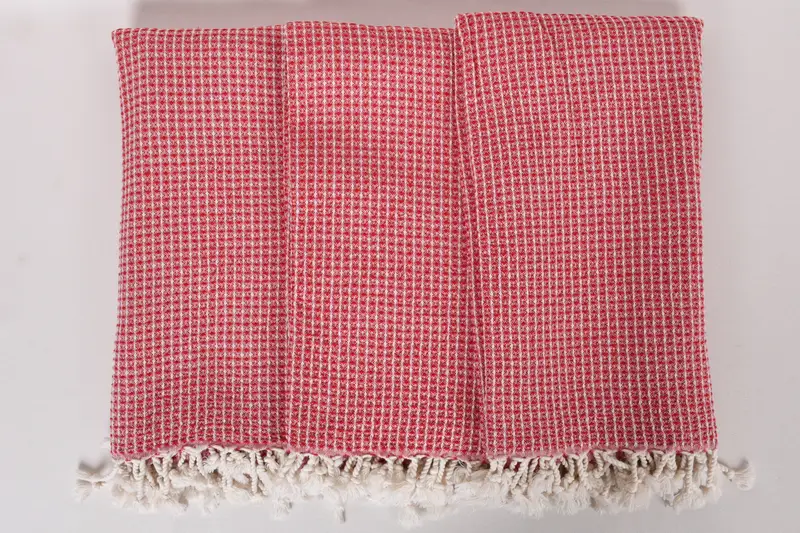 Fringed Turkish towel for poolside, Beach Towel Gift, Bachelorette Party Favor, Embroidered Towel, 68x36 Cotton Waffle Towel, Home Decor Gifts - 7