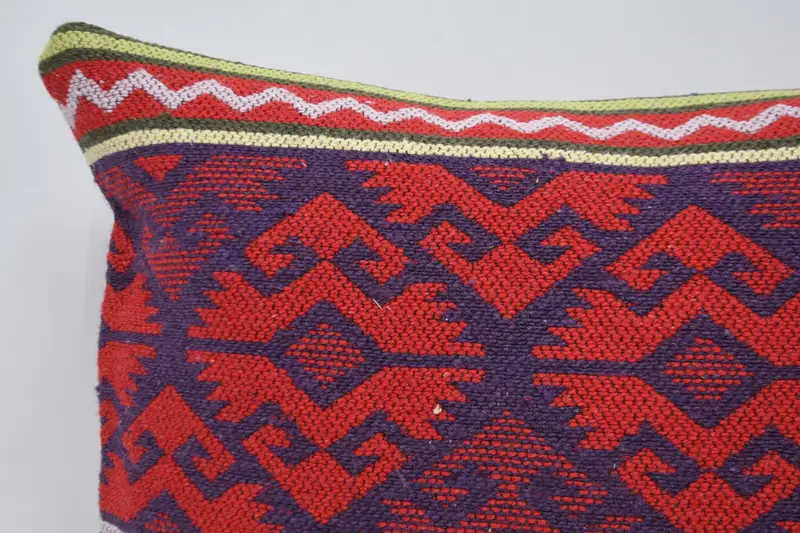 Outdoor Throw Cushion Case, Interior Designer Pillow, 16x24 Red Cushion Case, Cushion Cover, Armchair Cushion Cover, Antique Pillows, Vintage Pillow - 2