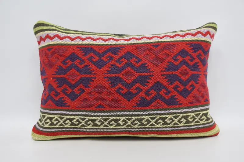 Outdoor Throw Cushion Case, Interior Designer Pillow, 16x24 Red Cushion Case, Cushion Cover, Armchair Cushion Cover, Antique Pillows, Vintage Pillow - 5
