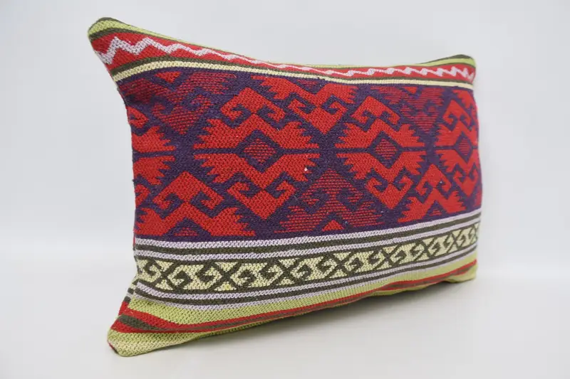 Outdoor Throw Cushion Case, Interior Designer Pillow, 16x24 Red Cushion Case, Cushion Cover, Armchair Cushion Cover, Antique Pillows, Vintage Pillow - 3