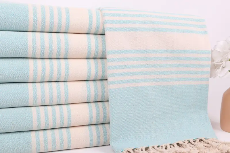 Beach Towel Gift, Hammam Towel USA, Valentines Day Gift For Him, Wedding Gifts Towel, Travel Towel, 68x40 Cotton Striped Towel, Turkish hand towel - 2