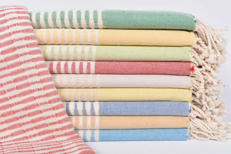 Geometric Yellow Bath Towel, Custom Organic Cotton, 70x36 Inches