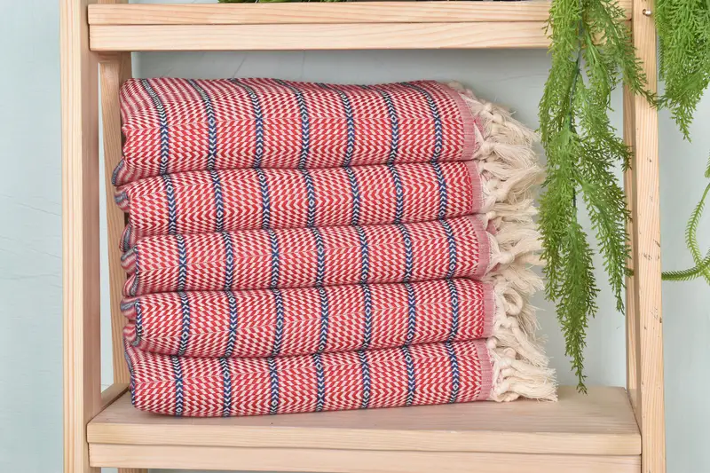 Yoga Towel, 70x40 Cotton Striped Towel, Absorbent Turkish towel, Personalized Beach Towel, Gift For Boyfriend, Bridesmaid Gift, Beach Wedding Favor - 1