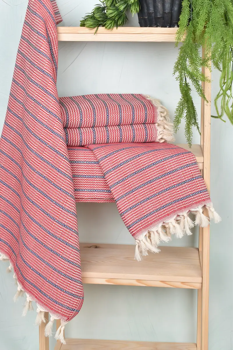 Yoga Towel, 70x40 Cotton Striped Towel, Absorbent Turkish towel, Personalized Beach Towel, Gift For Boyfriend, Bridesmaid Gift, Beach Wedding Favor - 6