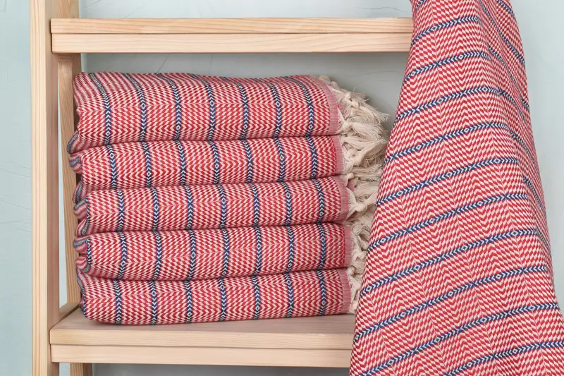 Yoga Towel, 70x40 Cotton Striped Towel, Absorbent Turkish towel, Personalized Beach Towel, Gift For Boyfriend, Bridesmaid Gift, Beach Wedding Favor - 2