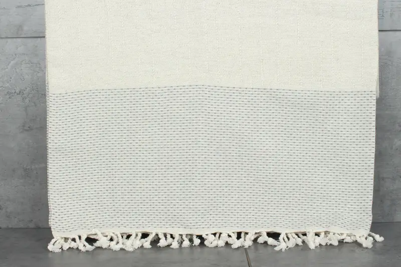 Bridal Shower Gift, Family Gift Basket, 96x96 Cotton Polka Dot Towel, Organic Throw, Tablecloth, Woven Blanket, Wedding Anniversary Gift, Sofa Cover - 8