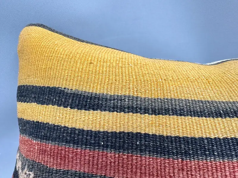 Boho Pillow, 12x20 Yellow Cushion, Interior Designer Pillow, Pillow Sham, Kilim Pillow, Nautical Throw Pillow Case, Garden Pillow Case - 5