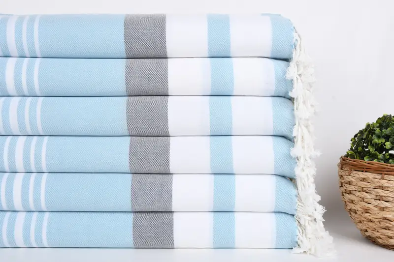 Large Turkish Towel, Absorbent towel, Bachelorette Towel, Hammam towel, Bridemaids Beach Towel, Memorial Gift, 70x40 Cotton Striped Towel - 2