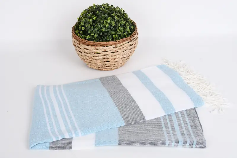 Large Turkish Towel, Absorbent towel, Bachelorette Towel, Hammam towel, Bridemaids Beach Towel, Memorial Gift, 70x40 Cotton Striped Towel - 4