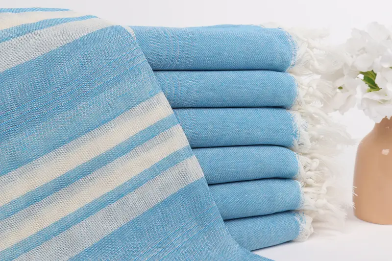 Custom Beach Towel, Gym Towel, Wedding Hand Made Gift, Lightweight Turkish towel, Halloween Gifts, 68x40 Cotton Striped Towel, Turkish bath towel - 1
