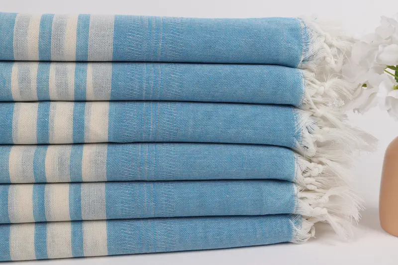 Custom Beach Towel, Gym Towel, Wedding Hand Made Gift, Lightweight Turkish towel, Halloween Gifts, 68x40 Cotton Striped Towel, Turkish bath towel - 3