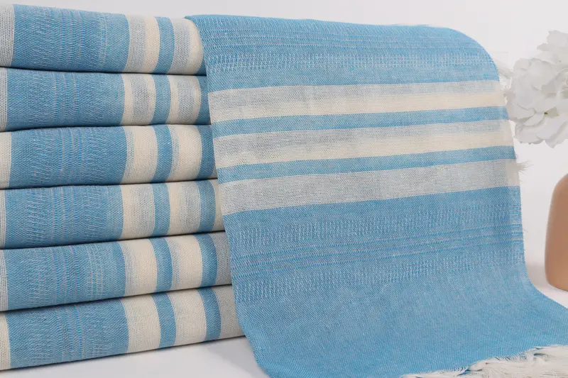 Custom Beach Towel, Gym Towel, Wedding Hand Made Gift, Lightweight Turkish towel, Halloween Gifts, 68x40 Cotton Striped Towel, Turkish bath towel - 2