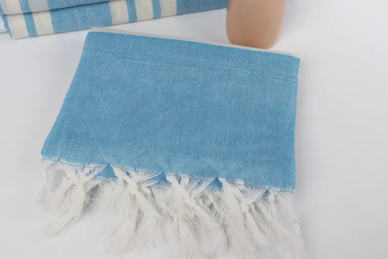 Custom Beach Towel, Gym Towel, Wedding Hand Made Gift, Lightweight Turkish towel, Halloween Gifts, 68x40 Cotton Striped Towel, Turkish bath towel - 5