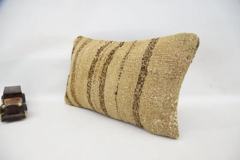 Vintage Pillow, 12x20 Beige Pillow, Boho Pillow Sham Cover, Pillow for Sofa, Authentic Pillow Cover, Boho Chic Cushion Cover, Cushion Cover - 4