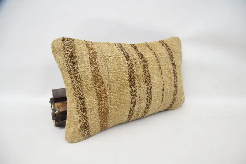 Vintage Pillow, 12x20 Beige Pillow, Boho Pillow Sham Cover, Pillow for Sofa, Authentic Pillow Cover, Boho Chic Cushion Cover, Cushion Cover - 3