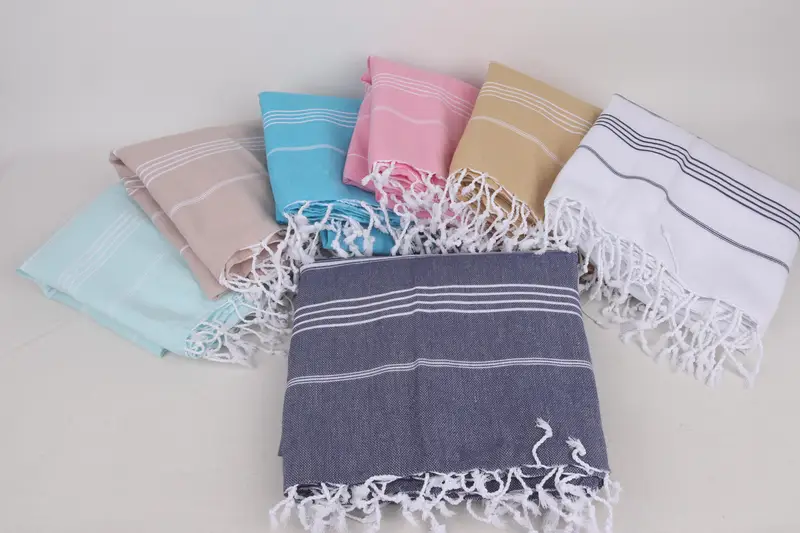 Monogram Blanket, Personalized Gifts, Valentine Day Gift For Her, 96x80 Cotton Striped Towel, Home Decor Blankets, Boho Throw Blankets - 3
