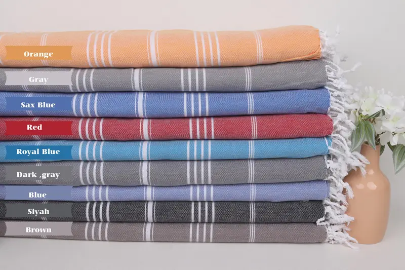 Monogram Blanket, Personalized Gifts, Valentine Day Gift For Her, 96x80 Cotton Striped Towel, Home Decor Blankets, Boho Throw Blankets - 1