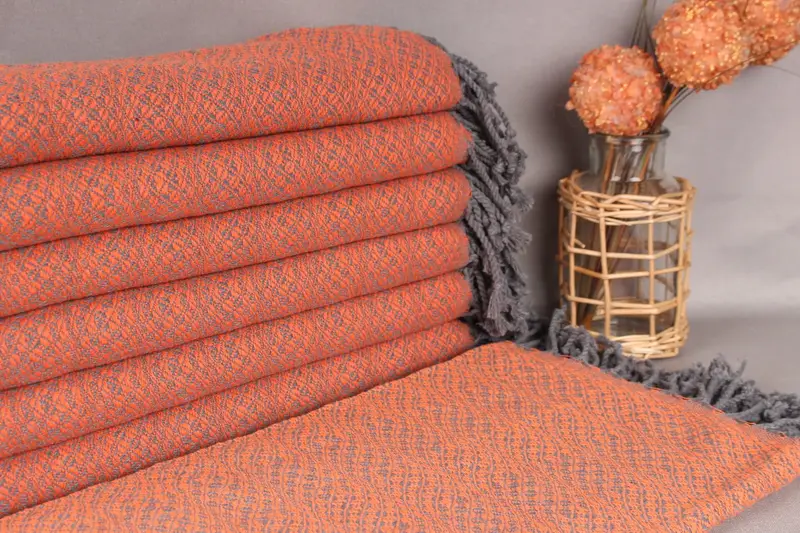 Bridal Shower Favors Orange Cotton Towel, 38x71 Inches