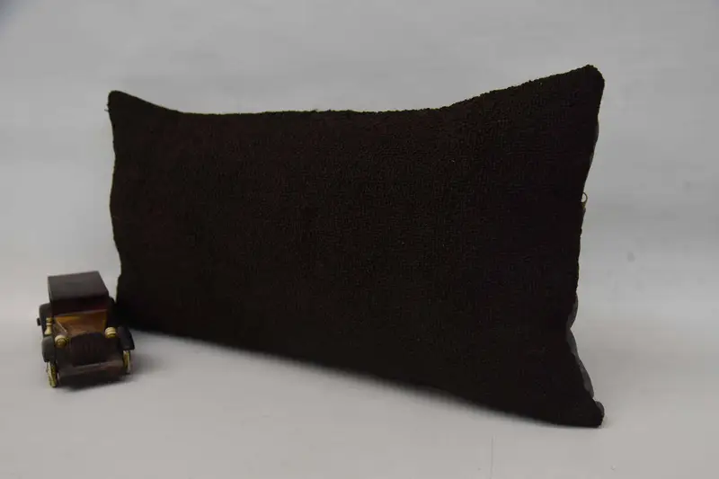 Comfy Throw Pillow Case, Antique Pillows, 12x24 Brown Cushion Case, Cushion, Accent Pillow, Boho Pillow, Boho Throw Cushion, Boho Pillow Sham Cover - 3