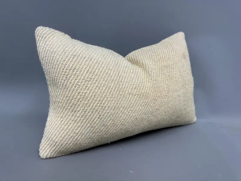 12x20 Beige Cushion, Cushion, Turkish Kilim Pillow, Personalized Gift Pillow Cushion Case, Vintage Pillow, Throw Kilim Pillow - 2