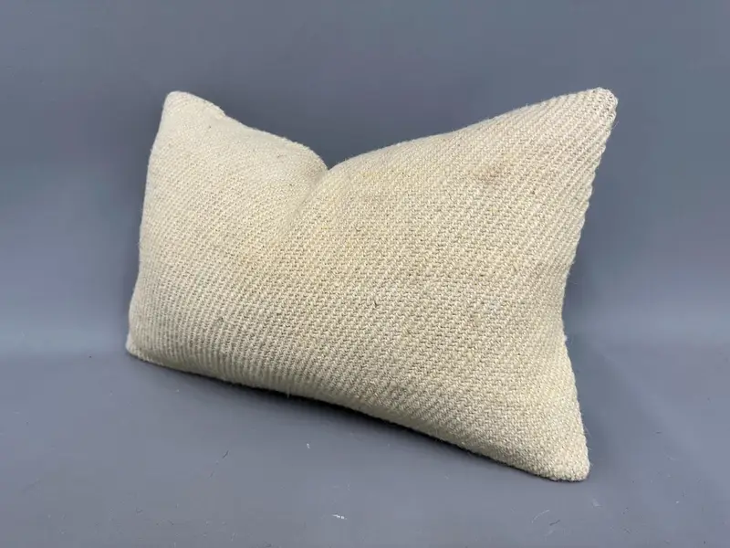 12x20 Beige Cushion, Cushion, Turkish Kilim Pillow, Personalized Gift Pillow Cushion Case, Vintage Pillow, Throw Kilim Pillow - 3