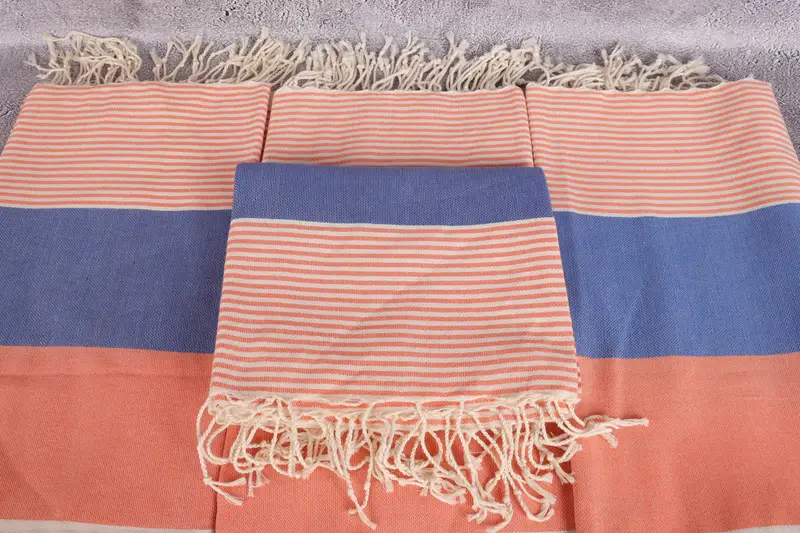 Turkish Towel Beach Towel, Summer Gift, Beach Theme Wedding Gift, Engagement Gift, Lightweight towel, Turkish bath towel, 68x40 Cotton Striped Towel - 4