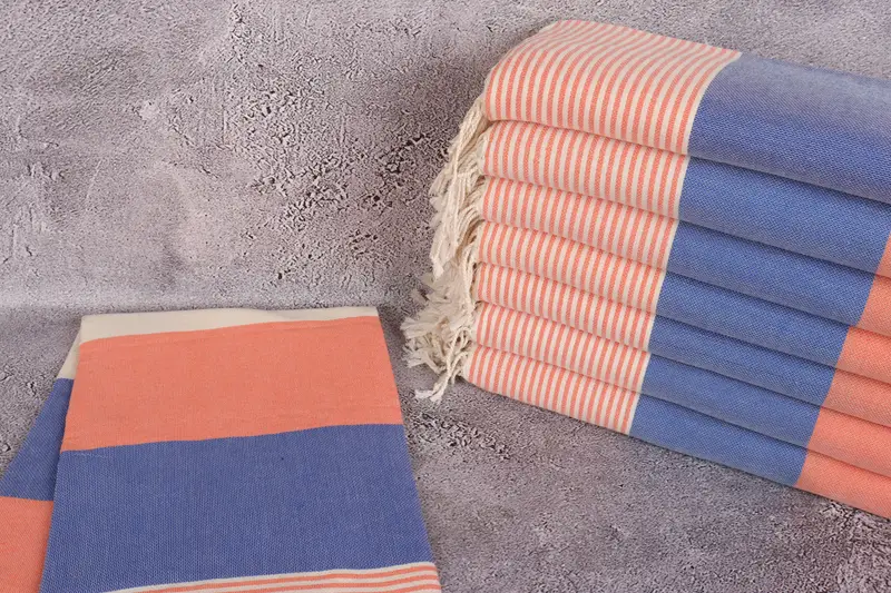 Turkish Towel Beach Towel, Summer Gift, Beach Theme Wedding Gift, Engagement Gift, Lightweight towel, Turkish bath towel, 68x40 Cotton Striped Towel - 2