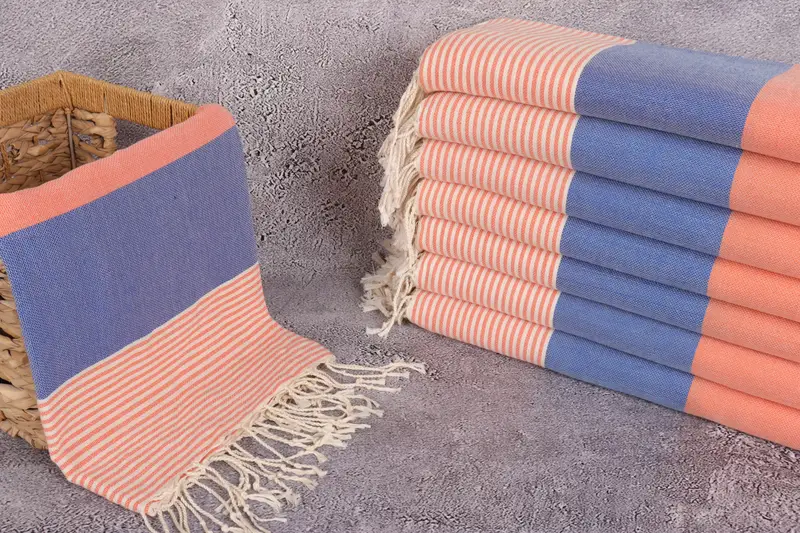 Turkish Towel Beach Towel, Summer Gift, Beach Theme Wedding Gift, Engagement Gift, Lightweight towel, Turkish bath towel, 68x40 Cotton Striped Towel - 3