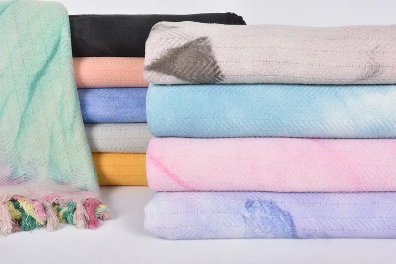 Turkish Beach Blanket, Cotton Bedspread, 92x68 Cotton Tie Dye Chevron Towel, Custom Wedding Gifts, Boho Throw Blankets, Bridal Shower Gift - 2