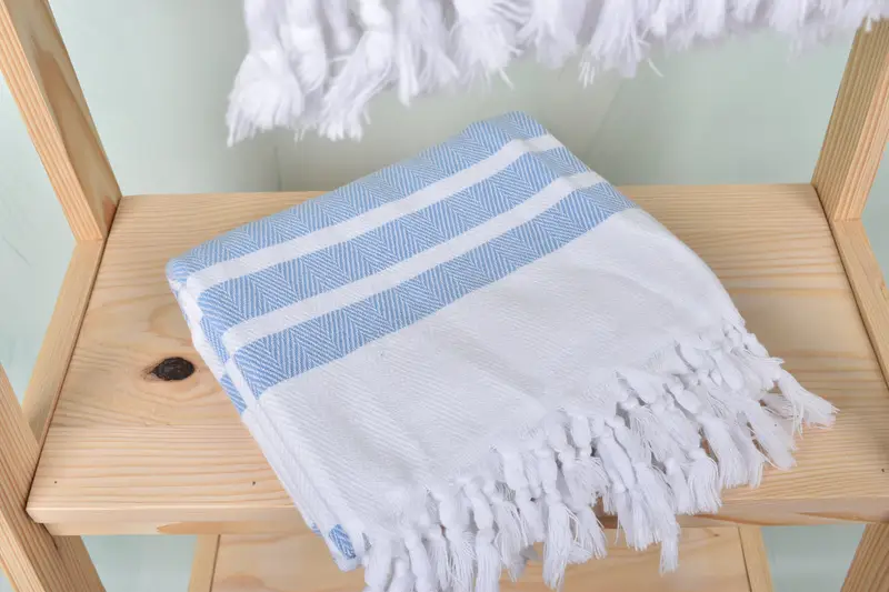 70x40 Cotton Herringbone Towel, Beach Towel Gift, Large Beach Towel Personalized, Monogram Turkish Towel, Bachelor Party Gifts, Hammam towel - 5