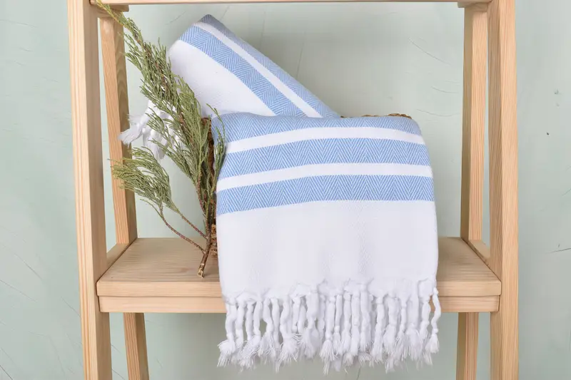 70x40 Cotton Herringbone Towel, Beach Towel Gift, Large Beach Towel Personalized, Monogram Turkish Towel, Bachelor Party Gifts, Hammam towel - 4
