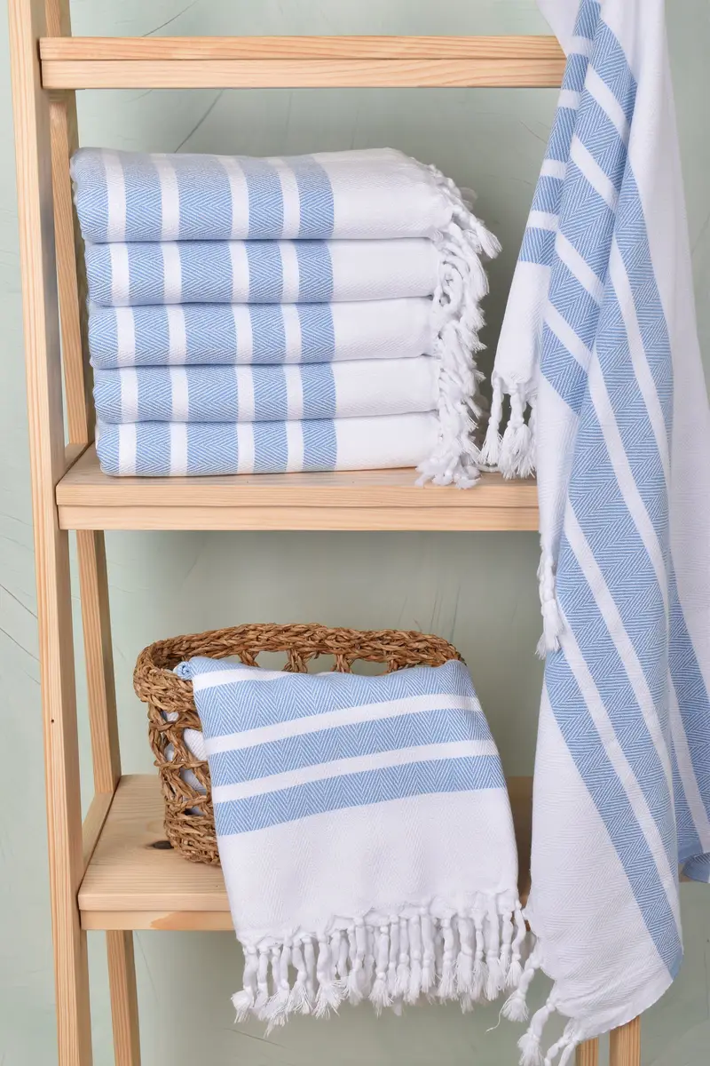 70x40 Cotton Herringbone Towel, Beach Towel Gift, Large Beach Towel Personalized, Monogram Turkish Towel, Bachelor Party Gifts, Hammam towel - 3