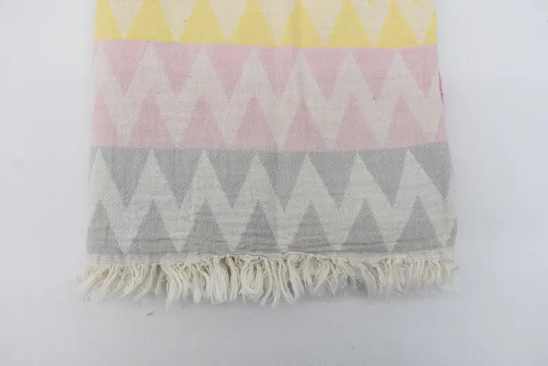 Bridesmaid Gift, Pool Towels, Embroidery Towel, Wedding Gift Ideas, 70x40 Cotton Zigzag Design Towel, Bachelorette Party Gift, Hammam towel - 5