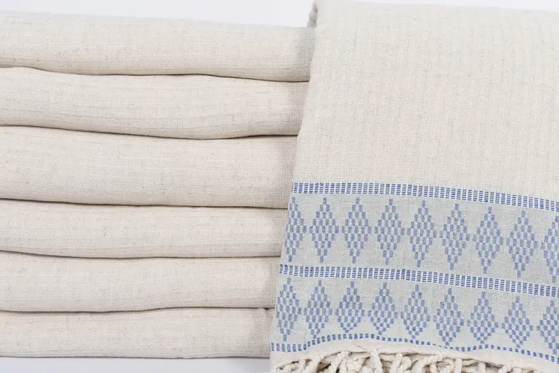 Woven Throw Blanket, Woven Blanket, Custom Blanket, Bridal Shower Favor, Monogram Beach Blanket, Best Wedding Gift, 100x88 Cotton Kilim Design Towel - 2