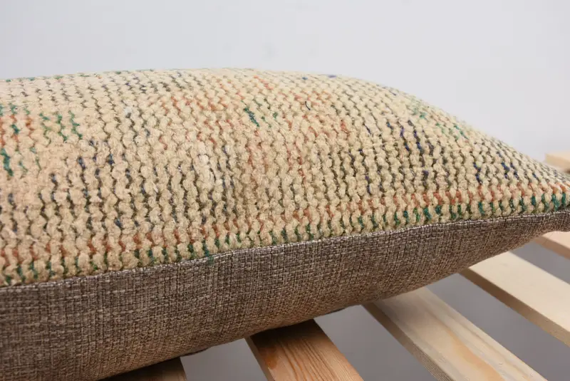 Kilim Pillow, 12x24 Blue Cushion Case, Ottoman Pillow Cover, Pillow, Vintage Kilim Throw Pillow, Turkish Pillow, Square Throw Pillow Case - 7