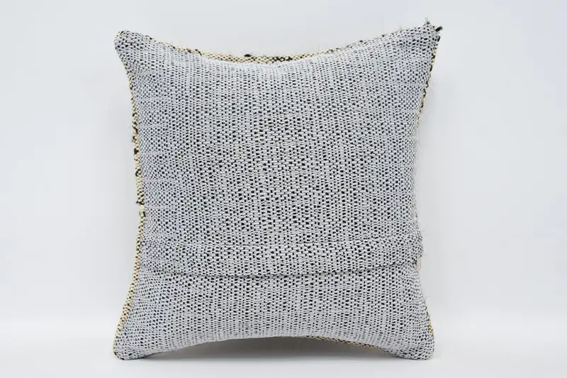 Pillow Cover, 12x12 Beige Cushion Case, Pillow for Sofa, Vintage Pillow, Kilim Cushion Sham, Ethnic Throw Pillow Sham, Crochet Pattern Cushion - 6