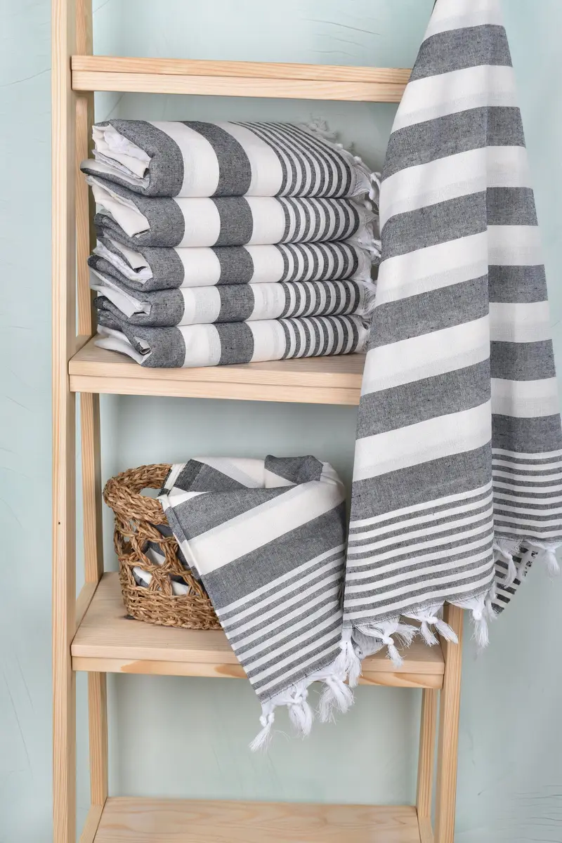 Wedding Favors, Personalized Towel Gift, 68x36 Cotton Striped Towel, Customized Towels, Monogram Beach Towel, Bachelorette Party Gifts Bridesmaids - 3