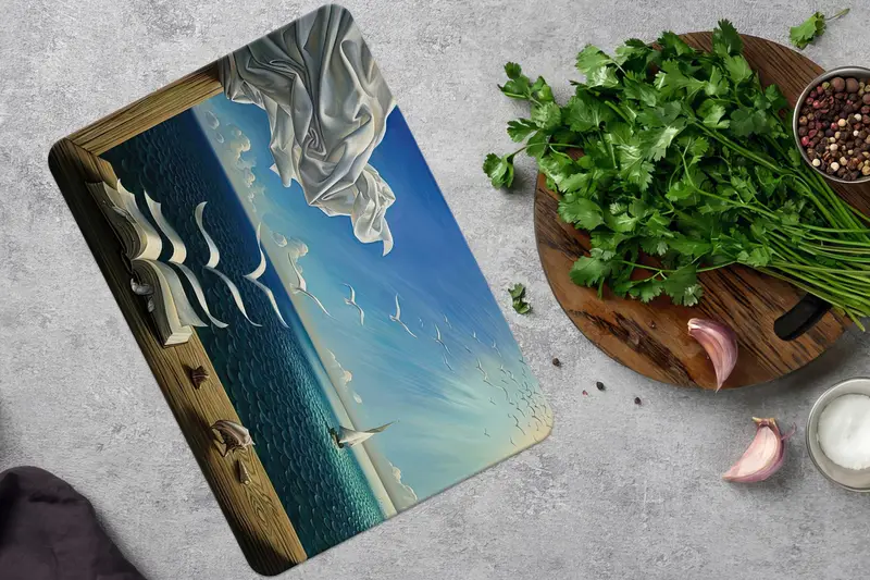 超現実的なガラスのまな板: モダン、トレンディ、そして衛生的